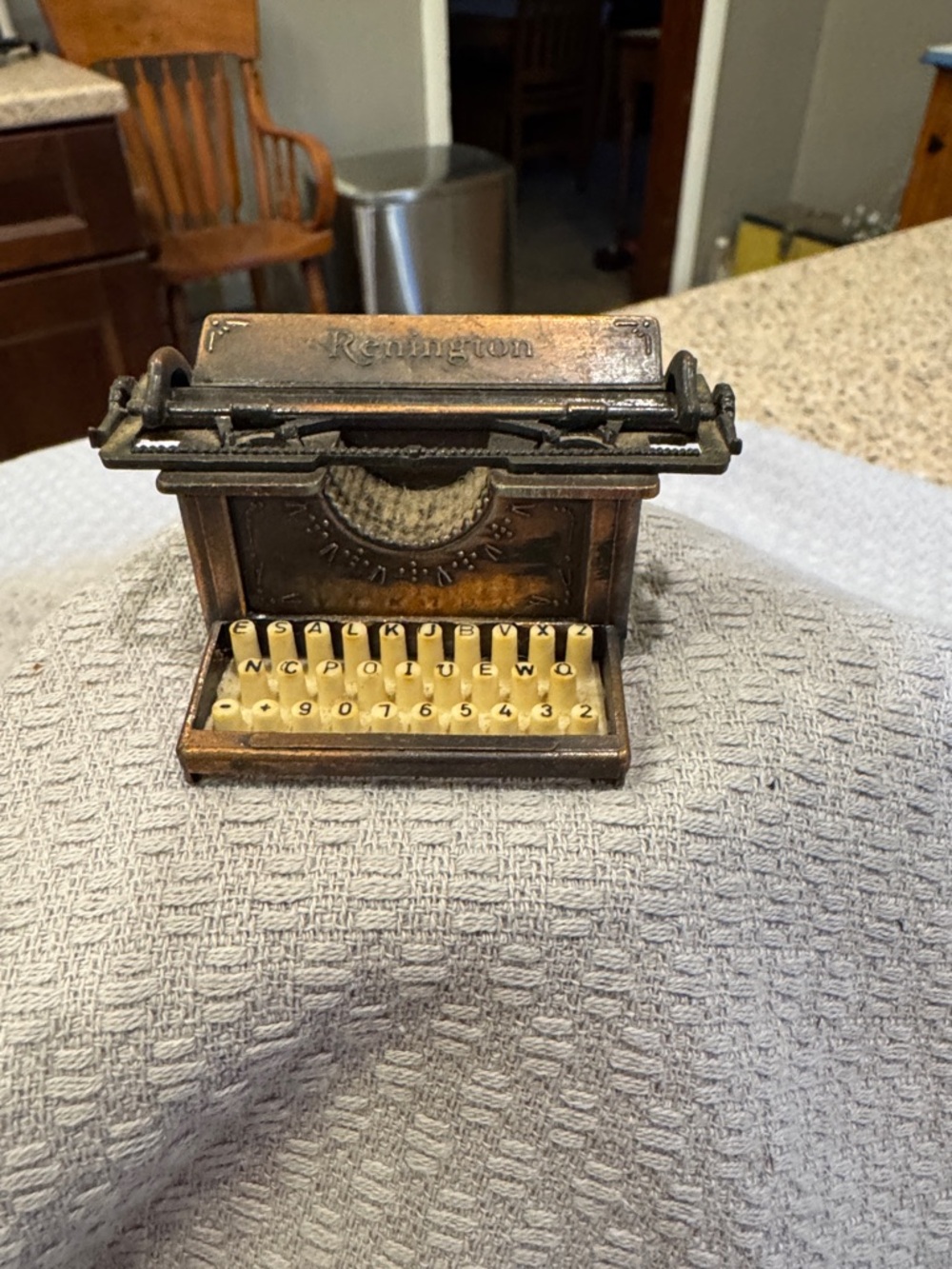 Vintage Remington Miniature Typewriter Figurine - Pencil Sharpener
